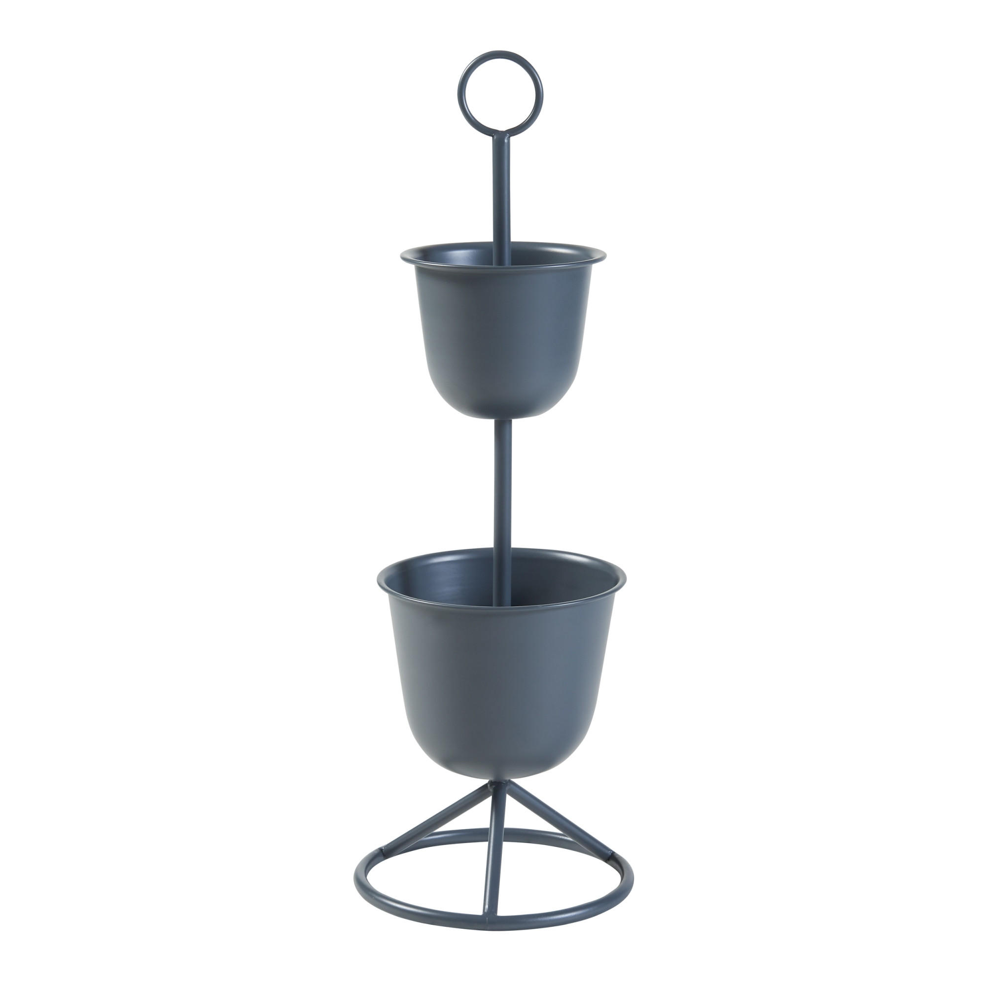 PFLANZENSTÄNDER Alphen - Schwarz, Metall (26/76.5cm) - [en.casa]