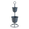 PFLANZENSTÄNDER Alphen - Schwarz, Metall (26/76.5cm) - [en.casa]
