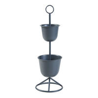 PFLANZENSTÄNDER Alphen - Schwarz, Metall (26/76.5cm) - [en.casa]