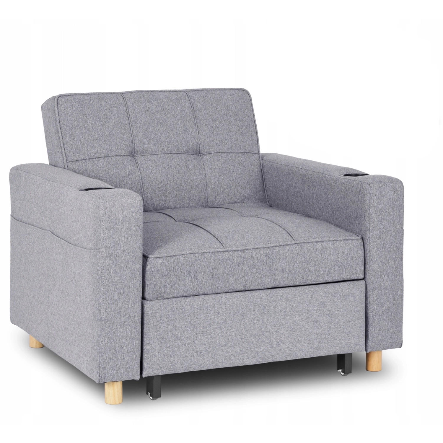 SCHLAFSESSEL SOLOR fürs Wohnzimmer Grau - Grau, Holz/Textil (99/84/92cm) - makarowski meble