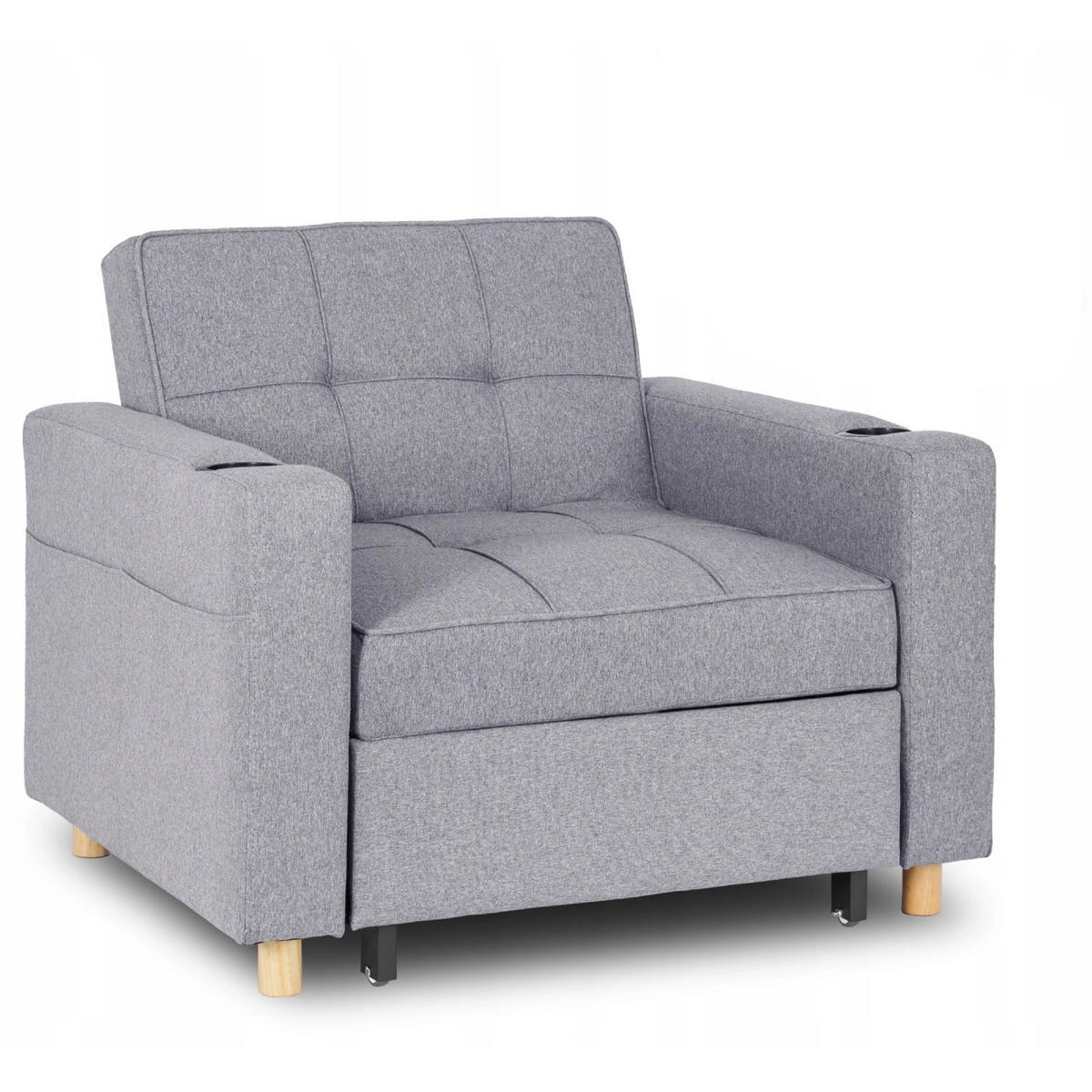 SCHLAFSESSEL SOLOR fürs Wohnzimmer Grau - Grau, Holz/Textil (99/84/92cm) - makarowski meble