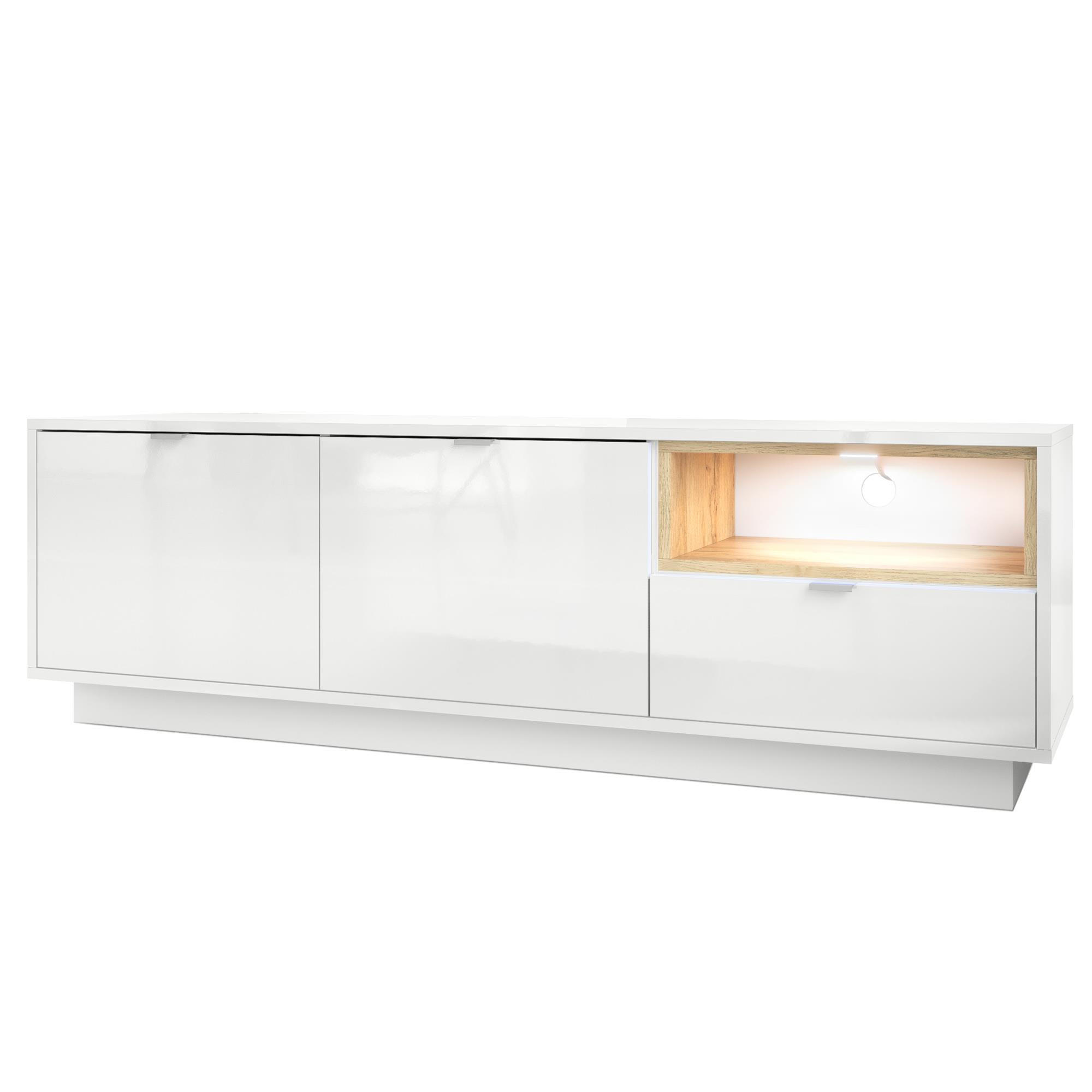 LOWBOARD Metro Einsatz in Eiche Natur - Eichefarben, Holzwerkstoff (153/48/38cm) - Vladon