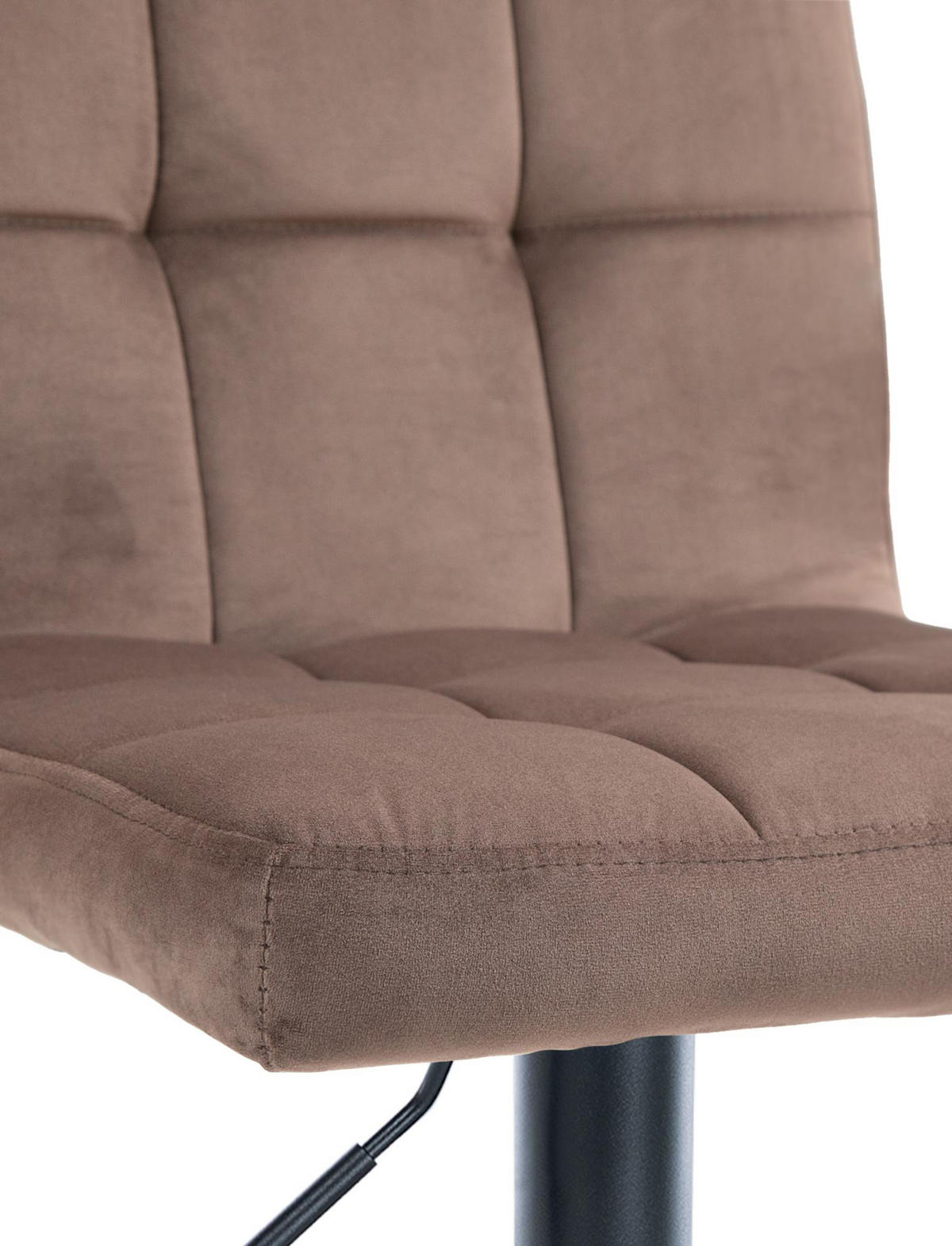BARHOCKER 2er Set Peran Samt schwarz braun - Schwarz/Braun, Textil/Metall (46/114/47cm) - TPFLiving