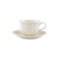 TEETASSE MIT UNTERTASSE Manoir weiß 130 ml - Weiß, Keramik (14.5/8/14.5cm) - Villeroy & Boch