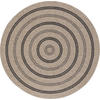 OUTDOORTEPPICH Rund Jute-Optik Ø 100 cm Beige - Beige/Schwarz, Kunststoff/Textil (100/100cm) - LIVABLISS
