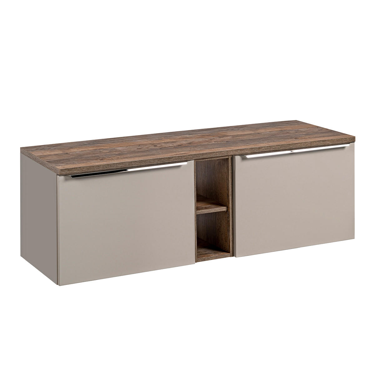 SKŘÍŇKA POD UMYVADLO 140cm Éros Krtek - šedohnědá, kompozitní dřevo (140/48/46cm) - Petits-meubles
