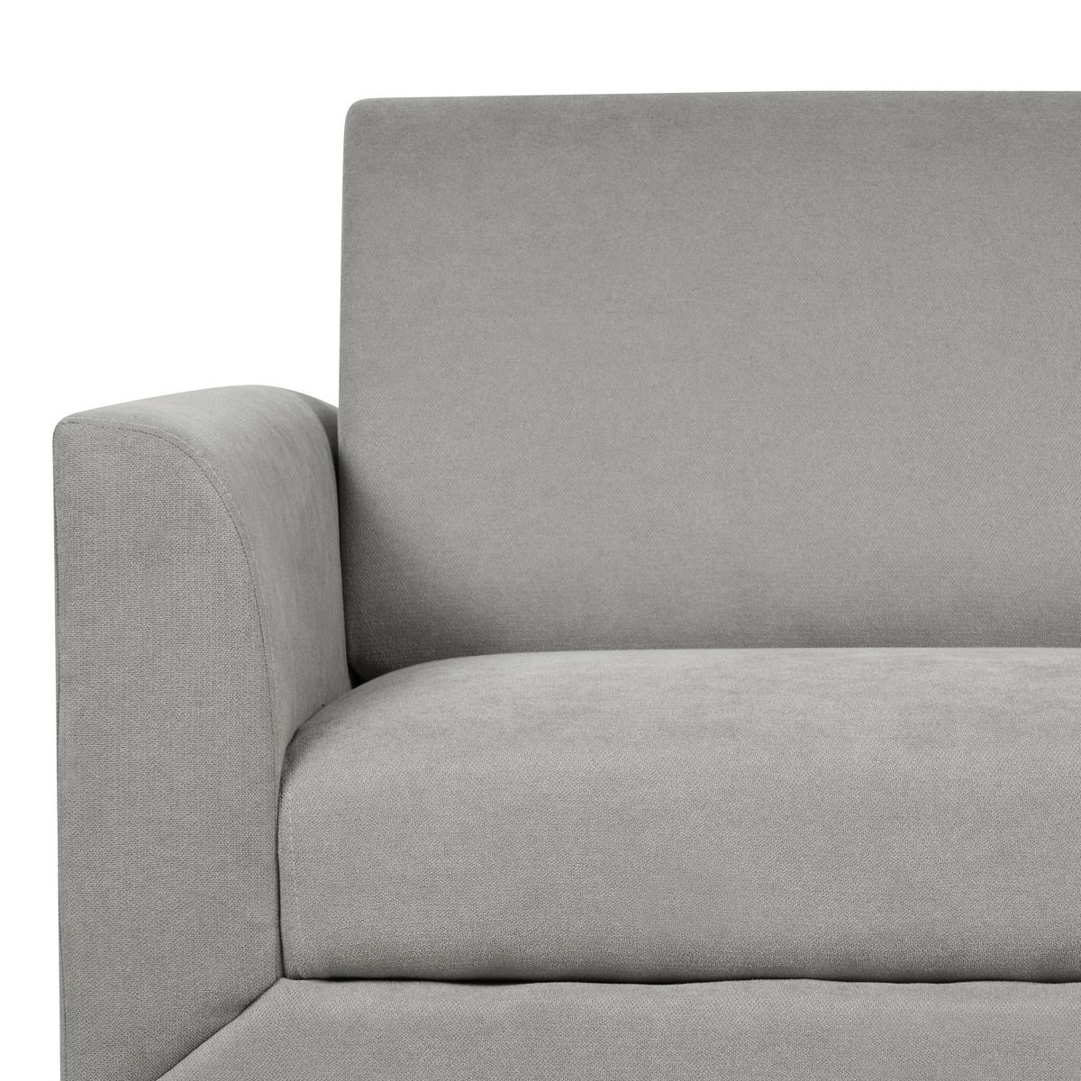 3-SITZER-SOFA grau Fenes - Schwarz/Grau, Textil (188/90/75cm) - Beliani