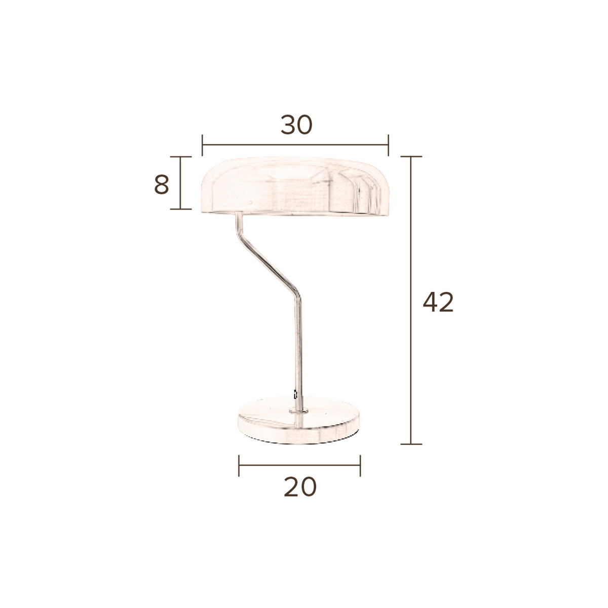 TISCHLAMPE Eclipse Schwarz - Schwarz, Metall (30/30/42cm) - Dutchbone