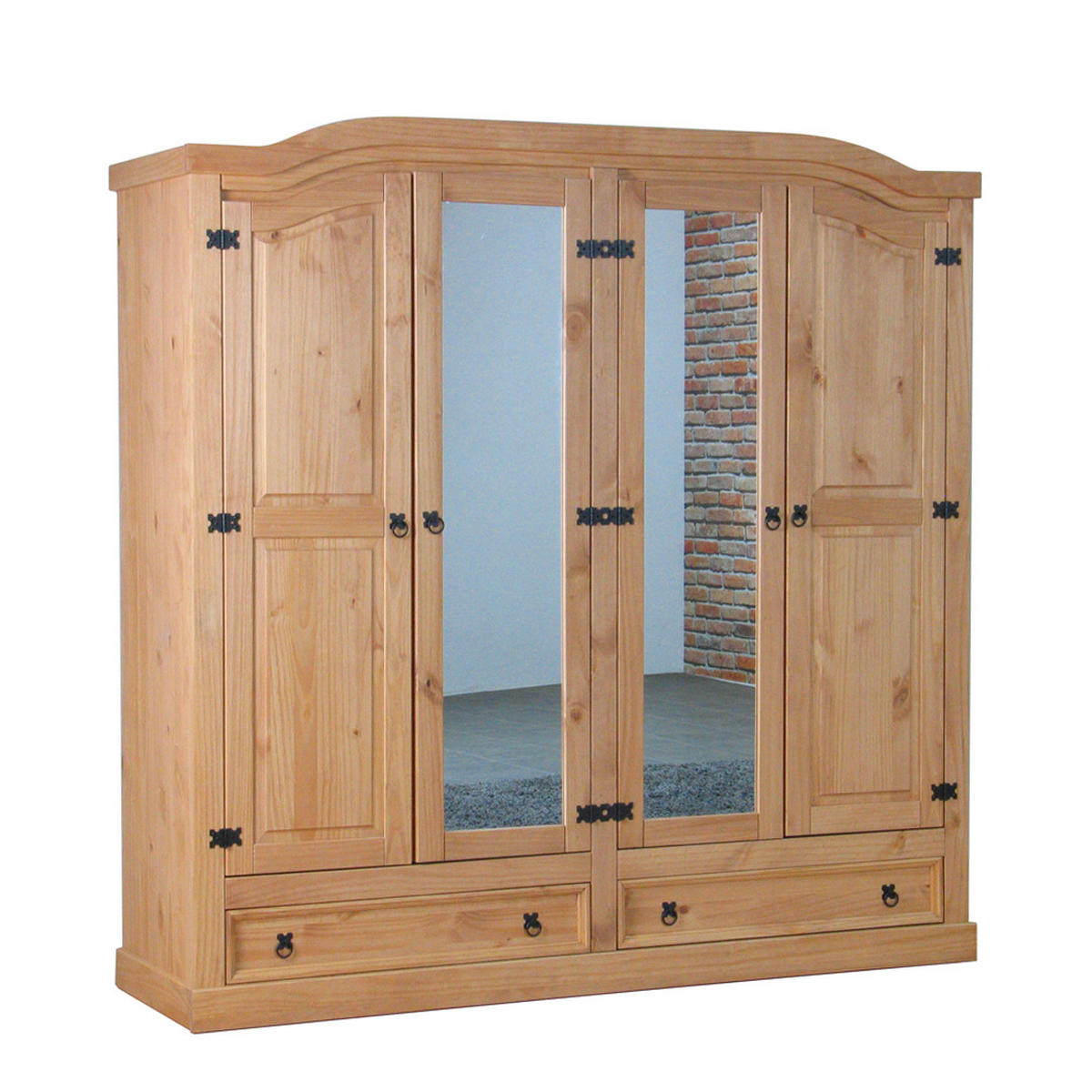 KLEIDERSCHRANK natur - Braun, Holzwerkstoff (194/193/57cm) - ebuy24