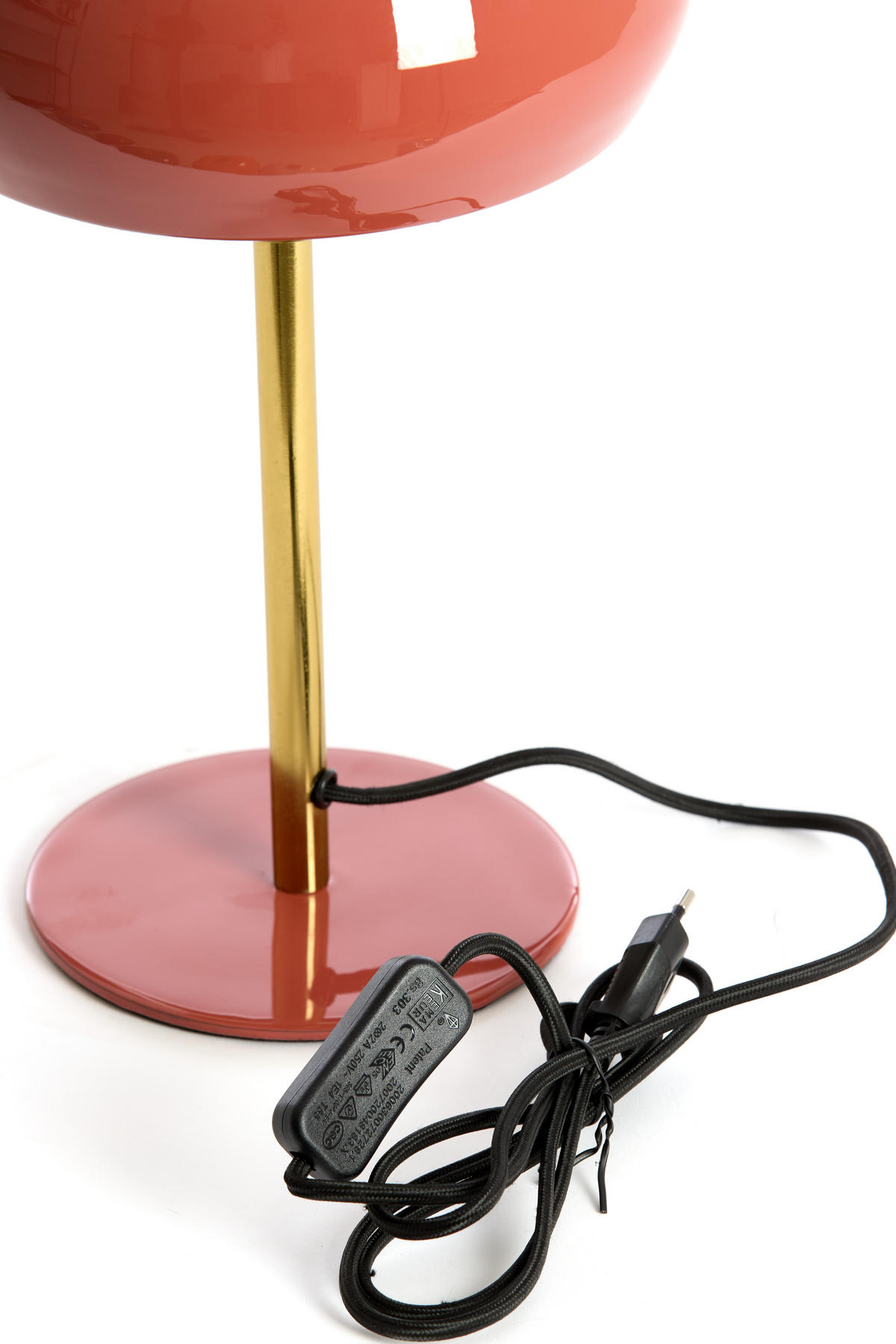 TISCHLAMPE Surin Rot Ø22/34 cm - Rot, Metall (22/22/34cm) - Light & Living