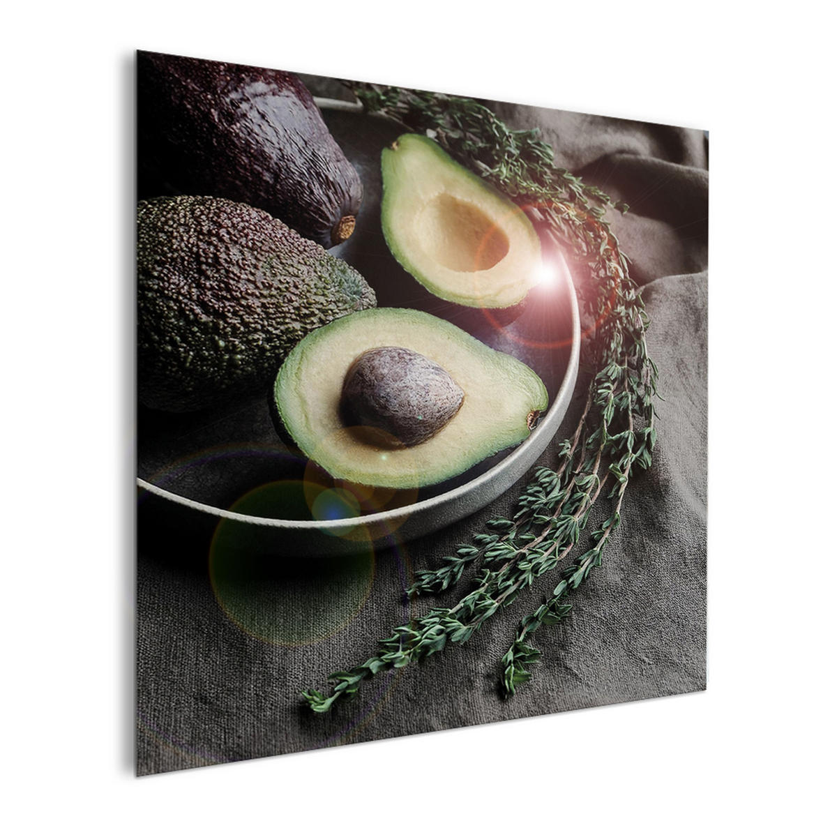 GLASBILD 30x30 cm Küche grau - Anthrazit, Glas (30/30cm) - artissimo