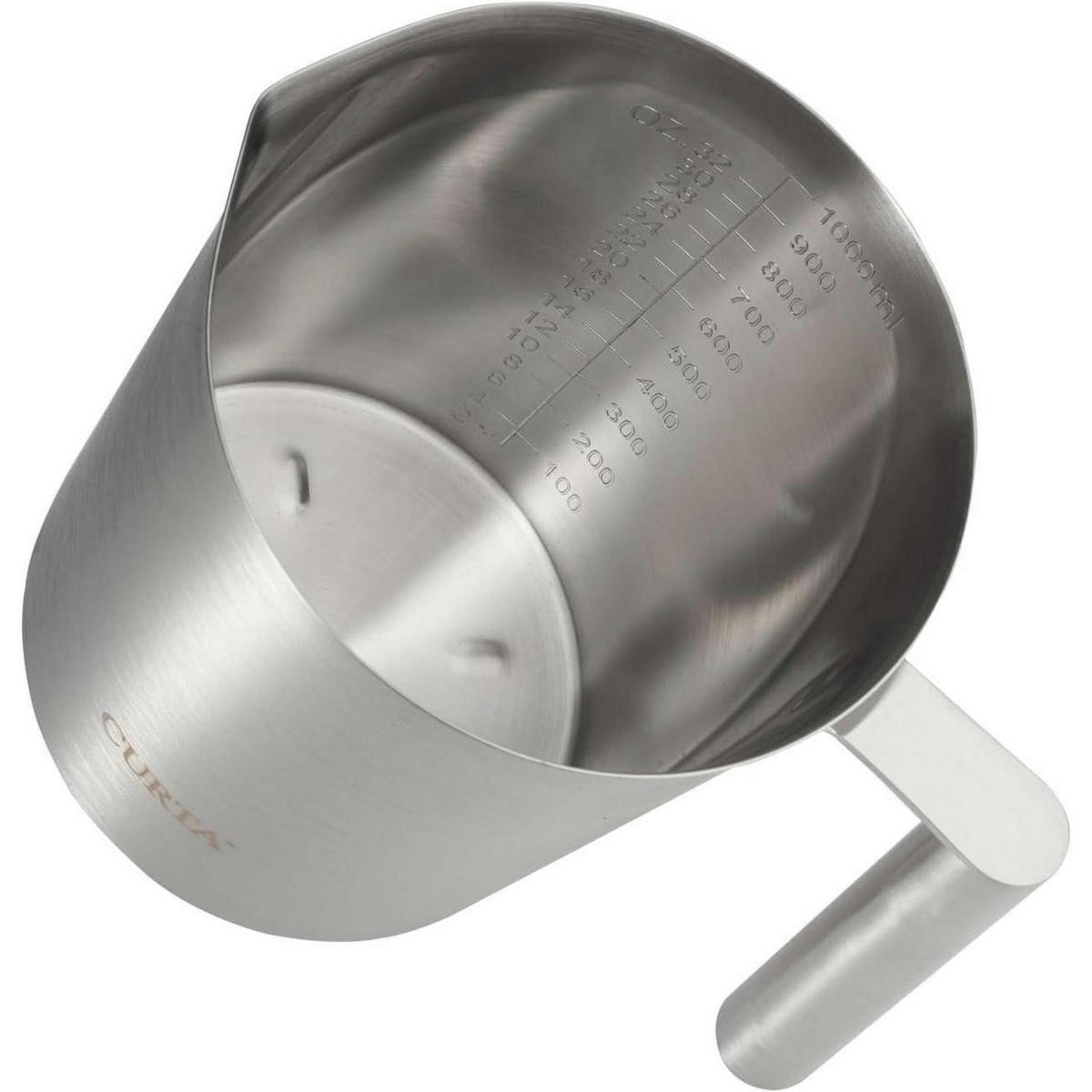 MESSBECHER Edelstahl 1000 ml - Silberfarben, Metall (1L)