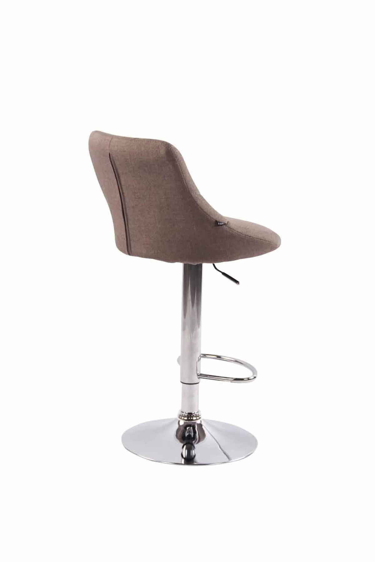 BARHOCKER 2er Set Stoff taupe - Taupe/Chromfarben, Textil/Metall (46/83/49cm) - CLP