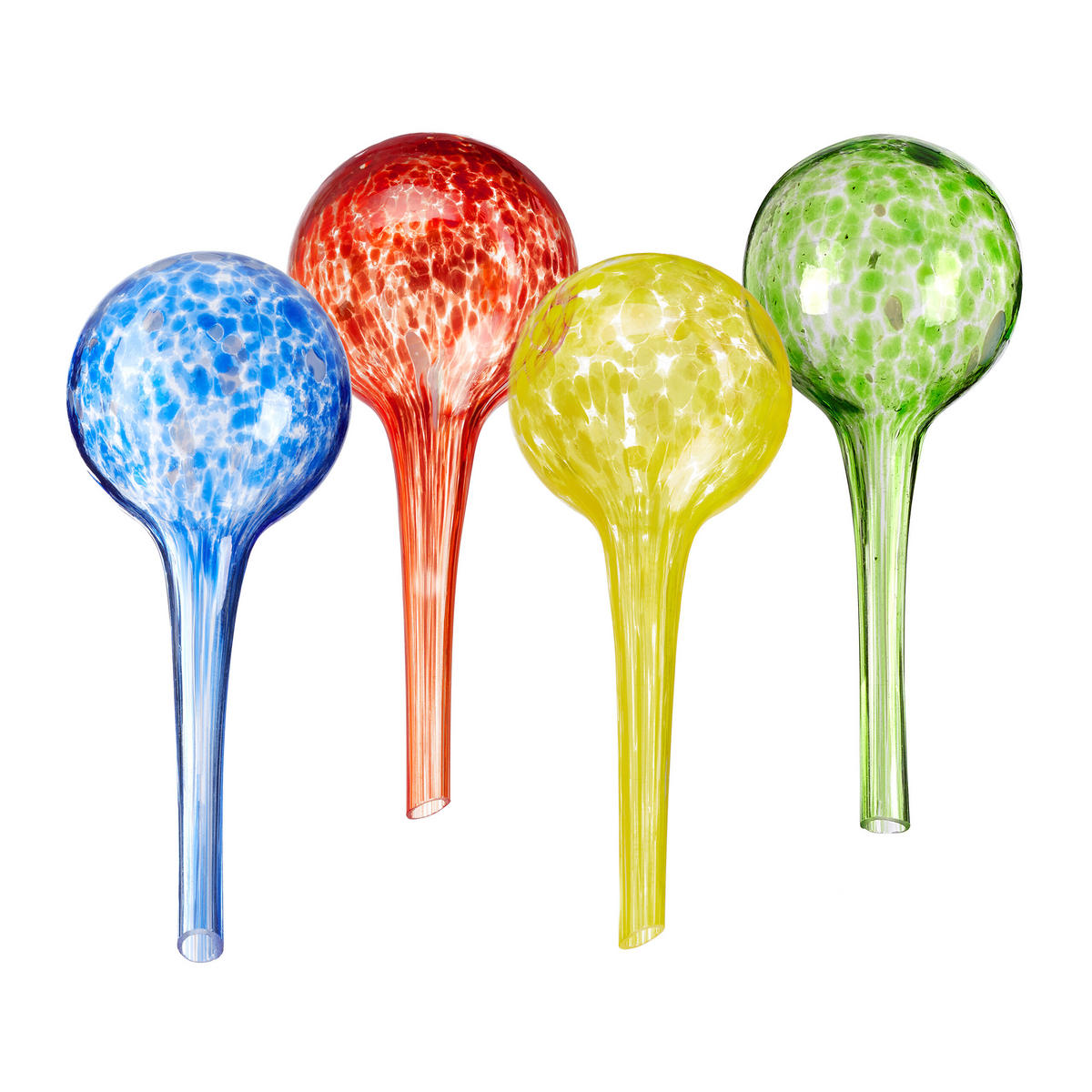 4xBEWÄSSERUNGSKUGEL - Multicolor, Glas (6/15/6cm) - Relaxdays