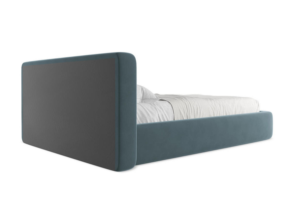 POLSTERBETT mit Bettkasten und Lattenrost 180x225 Blau - Blau/Petrol, Kunststoff/Textil (140/200cm) - Makamii