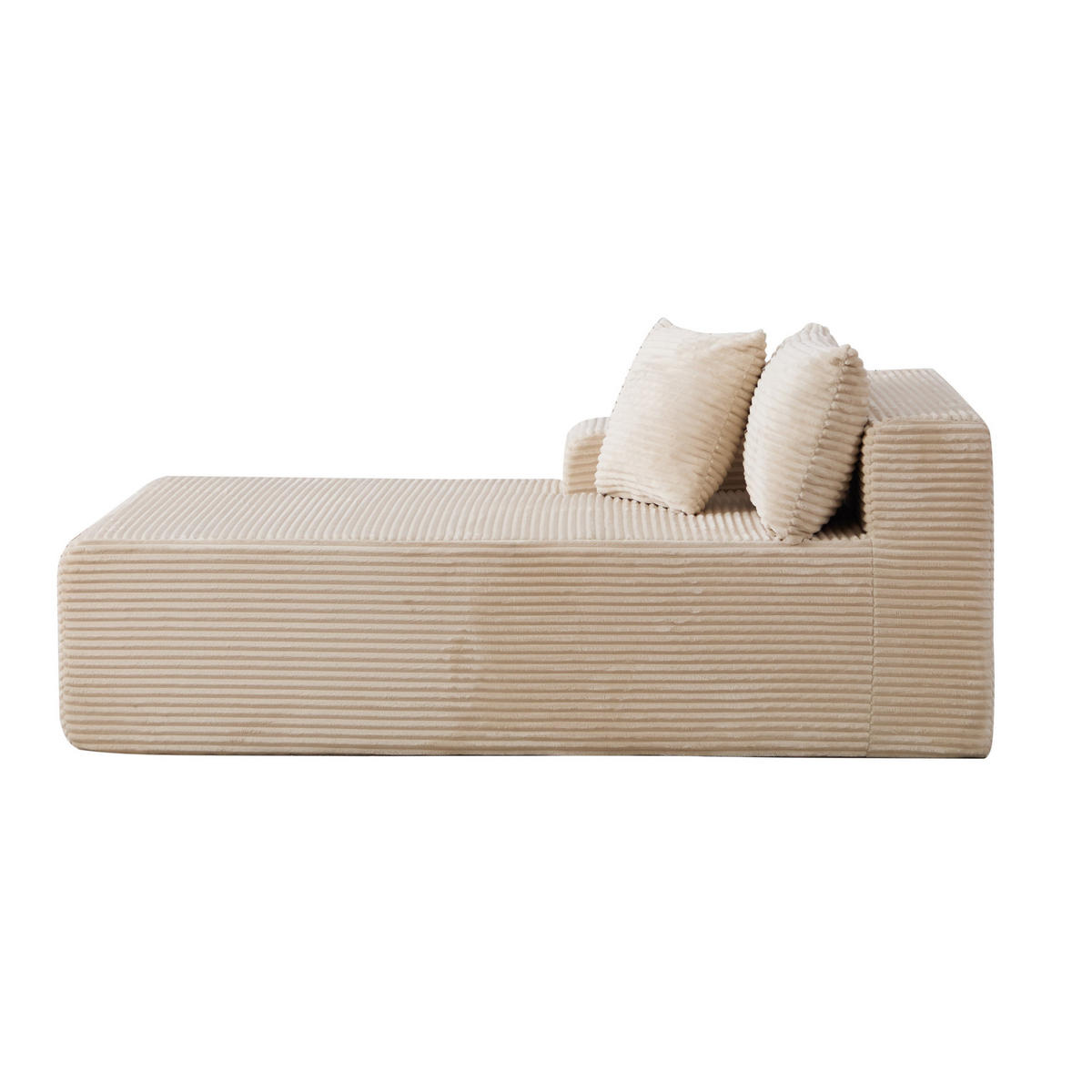 SOFAELEMENT 174/100/74.5 cm Beige Chenillestoff - Beige, Textil (100/74.5/174cm) - Oxeza