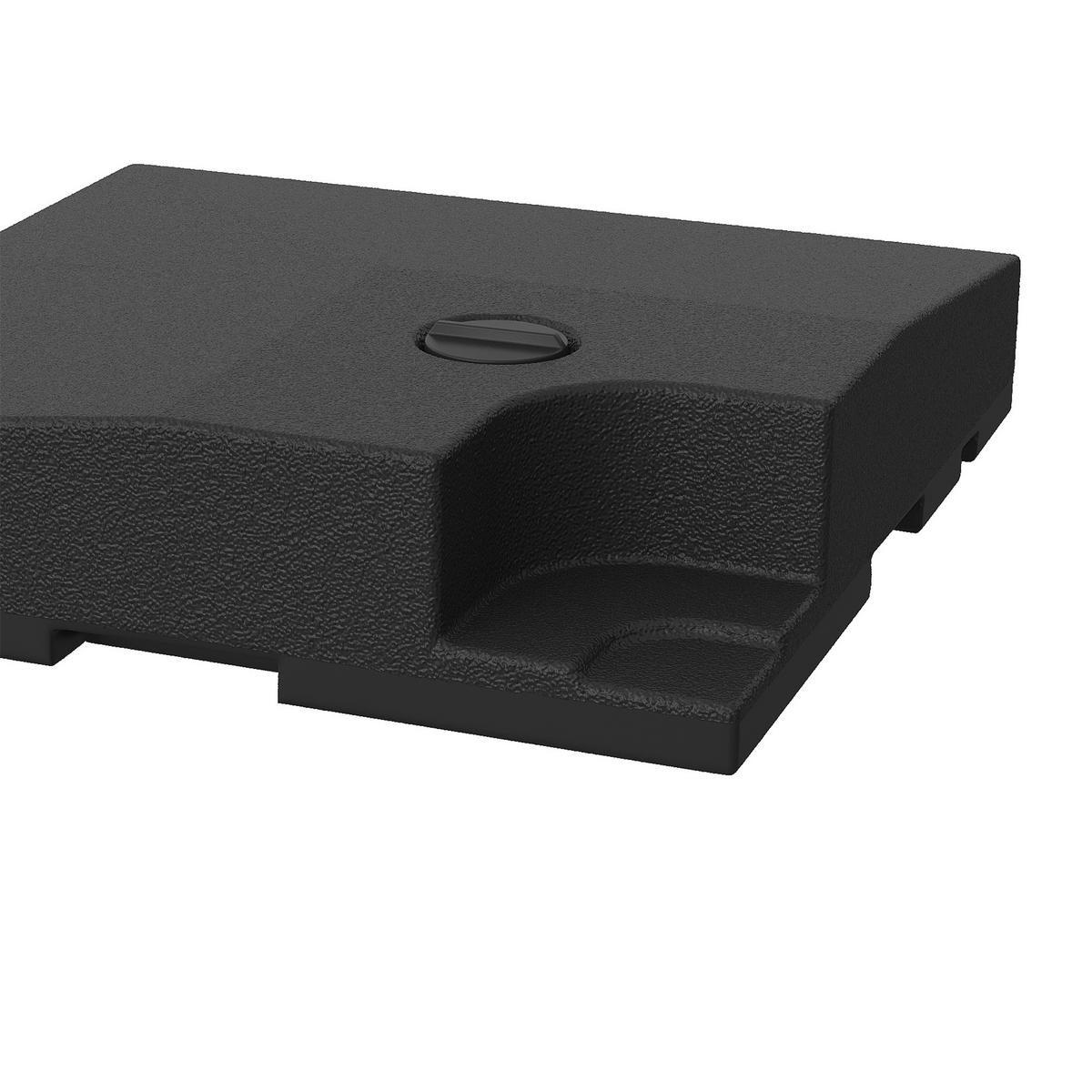SONNENSCHIRMGEWICHT 4er Set 130 kg schwarz - Schwarz, Kunststoff (51/51cm) - LEBENLANG