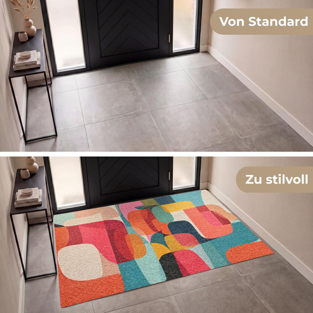 FUSSMATTE Formen - Bunt - Abstrakt - Flugzeuge Sauberlaufmatte 180x120 cm - Multicolor, Kunststoff (180/120cm) - MuchoWow