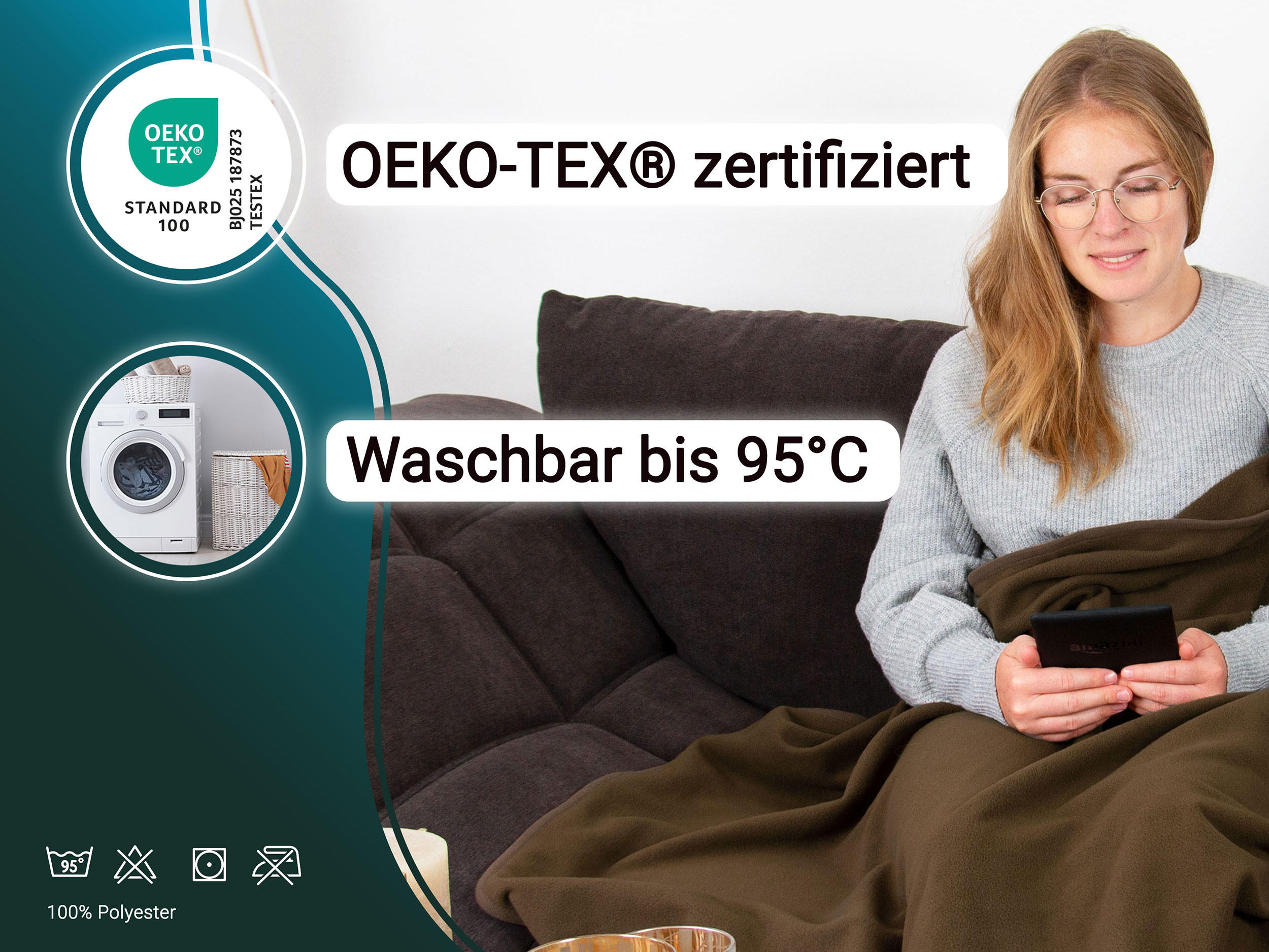 KUSCHELDECKE, 130x170 cm, 100% Polyester, Braun - Braun, Textil (130/170cm) - Zollner