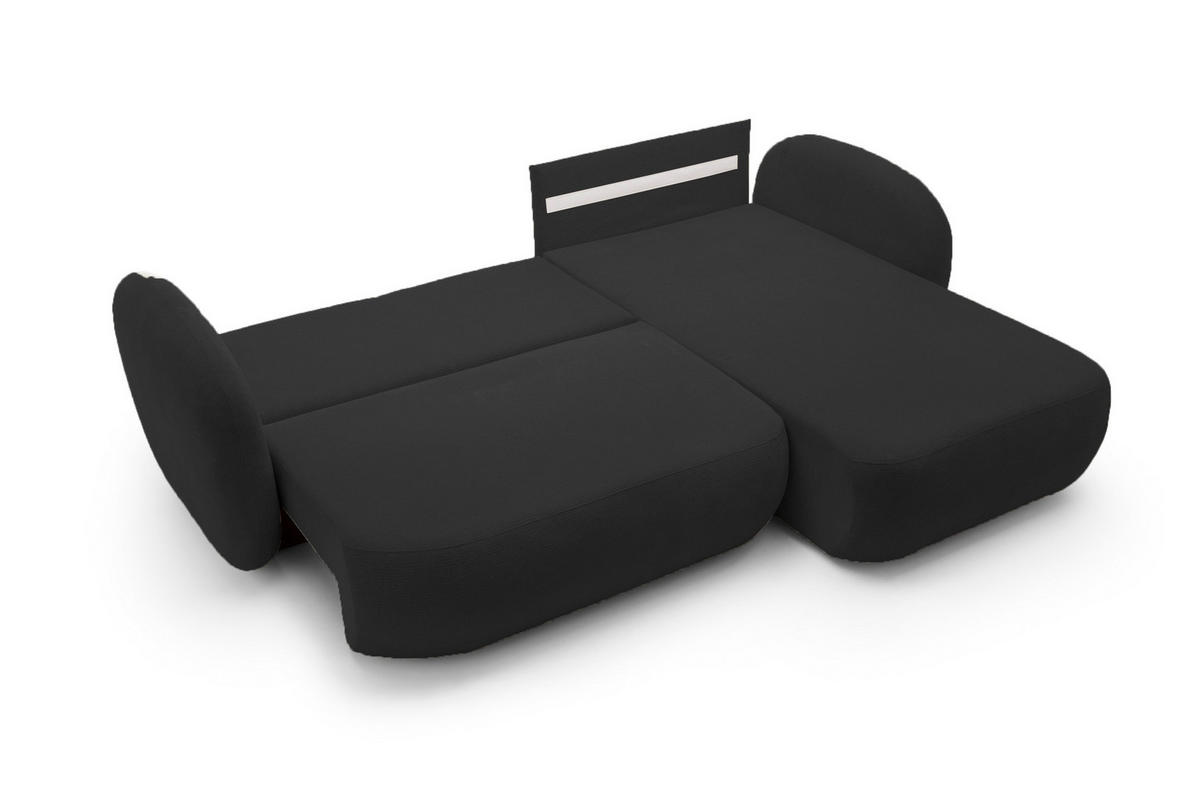 ECKSOFA OLIO L-Form Schlaffunktion mit Bettkasten, lose Rückenkissen, freistehend, RECHTS 248x174 cm Graphite-coloured - Graphitfarben, Holz/Textil (248/174cm) - DomoHome