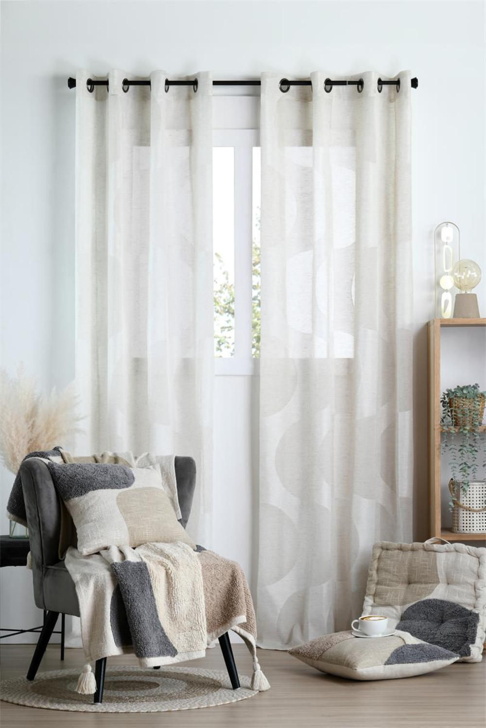 VORHANG Martial 140/260 cm - Grau, Textil (140/260cm)
