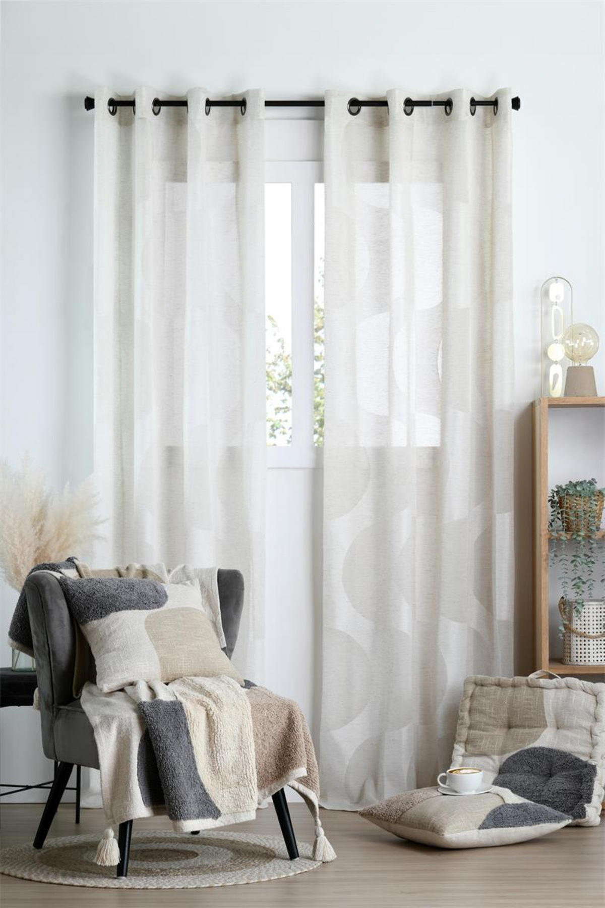 VORHANG Martial 140/260 cm - Grau, Textil (140/260cm)