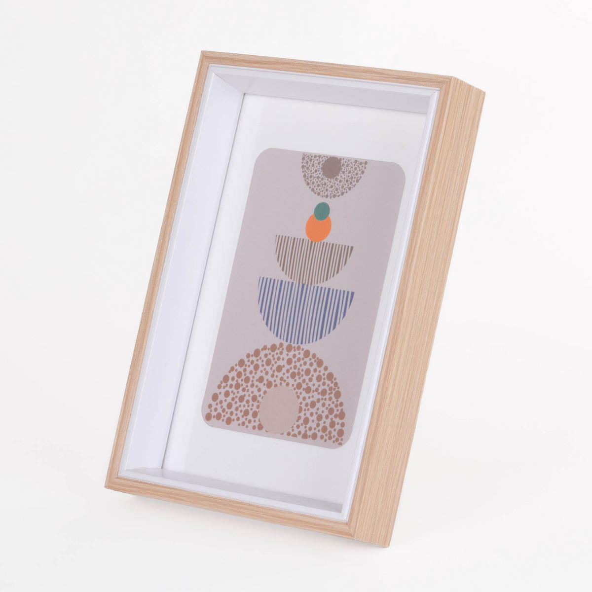 BILDERRAHMEN mit Passepartout 15/22/3 cm - Beige, Holzwerkstoff (15/22/3cm) - Home Styling Collection