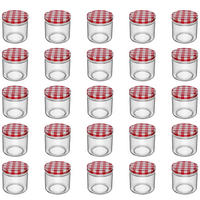 EINMACHGLÄSER mit Deckel (25 Stück) - Transparent, Glas (0.15L) - Intirilife