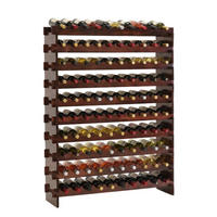 WEINREGAL NAVARRA aus Holz 135x103x28cm 100 Flaschen auf 10 Ebenen Braun geölt - Braun, Holz (103/135/28cm) - PROREGAL