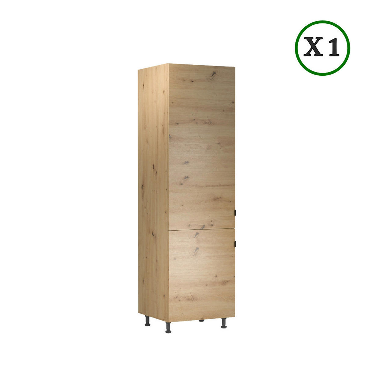 KÜCHENZEILE 360 cm - Langen K72-M360 R in Artisan Eiche - Schwarz/Eiche Artisan, Holz/Metall (360/248/58cm)