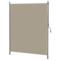 MARKISE, Dunkelgrau, Aluminium, Eisen, Polyester - Sandfarben, Metall (3.8/305/200cm) - Outsunny