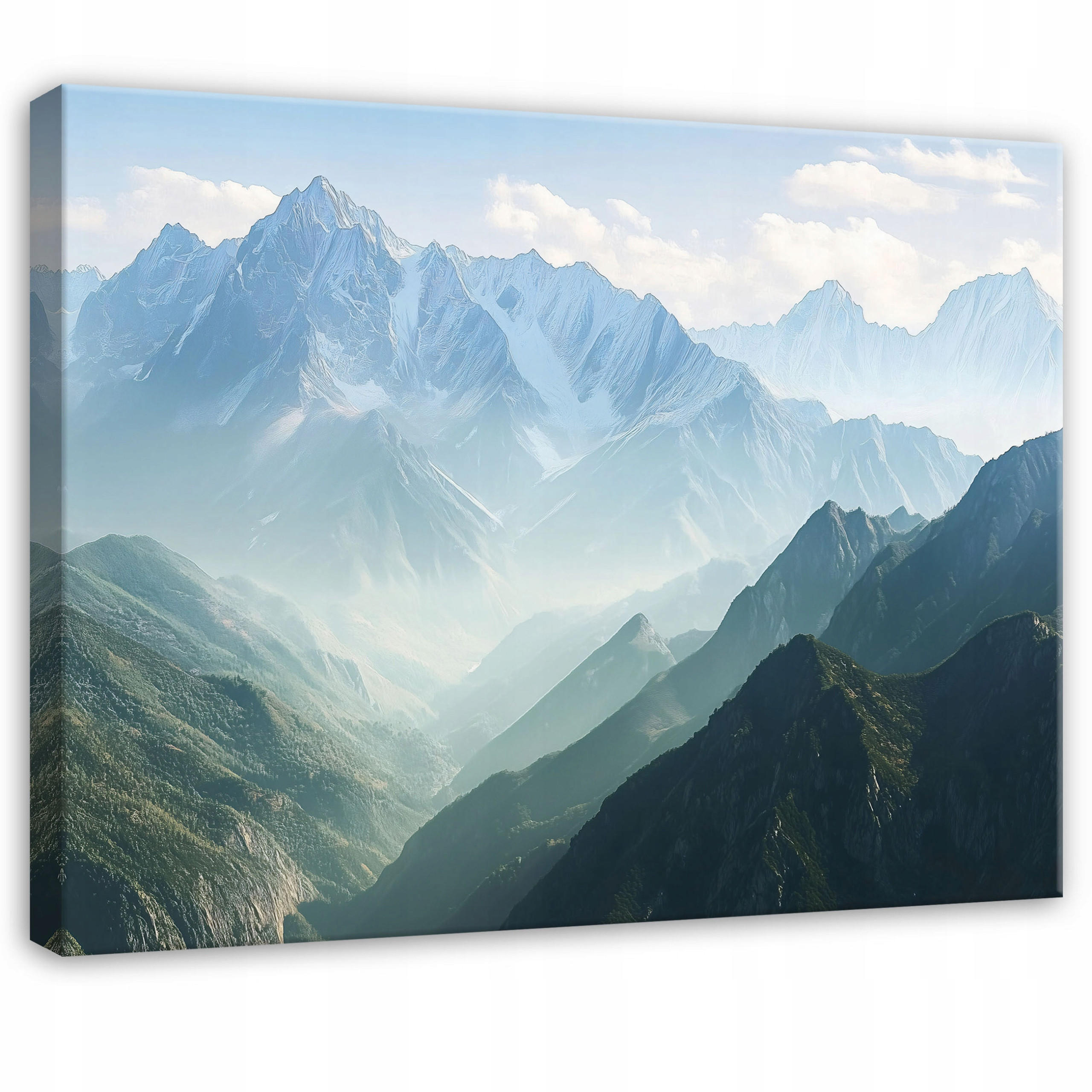 BILDER Berge Natur Landschaft Modern Wohnzimmer 120x80 - Multicolor, Holzwerkstoff (120/80cm) - Wallarena