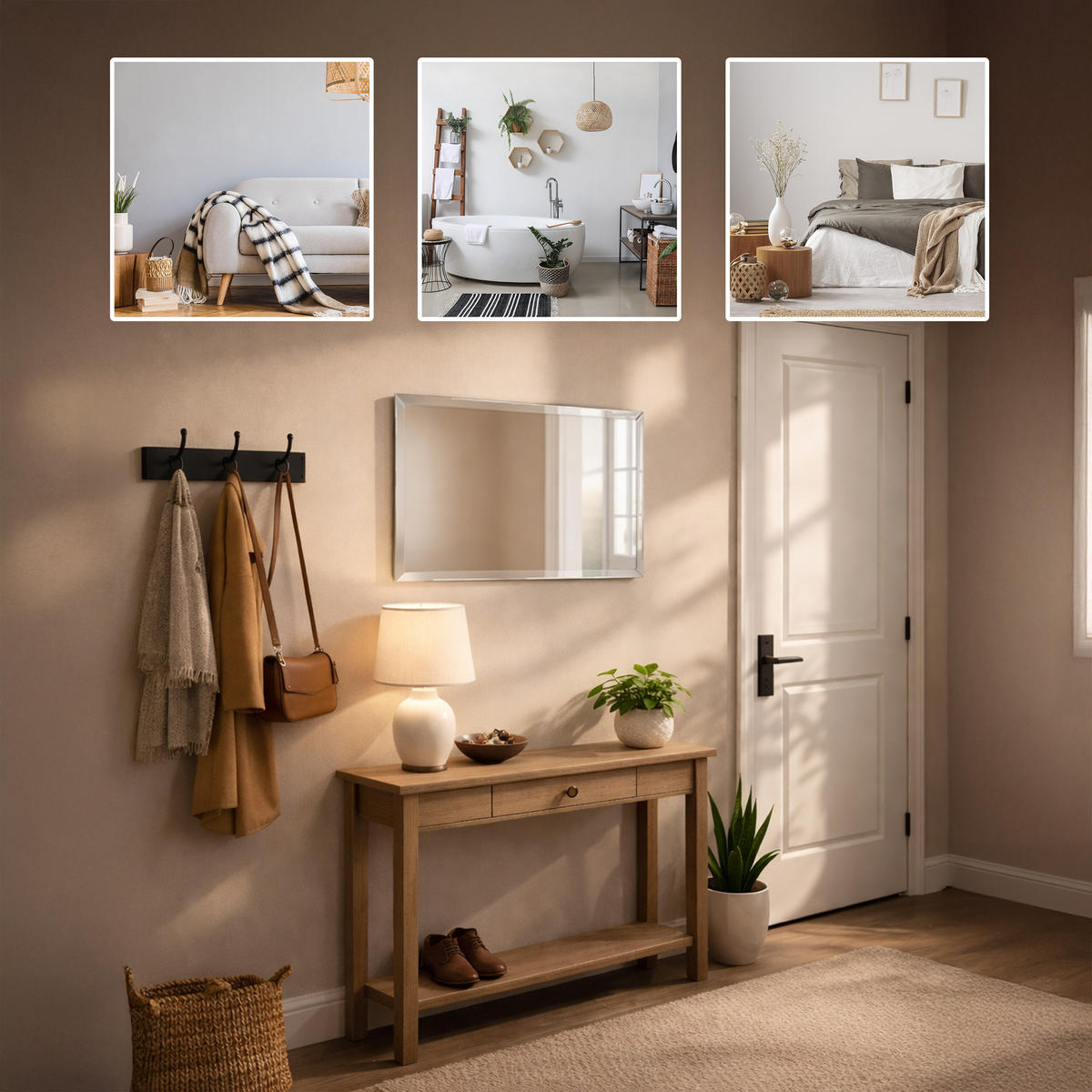 SPIEGEL - Transparent, Glas (70/50/1.5cm) - Relaxdays