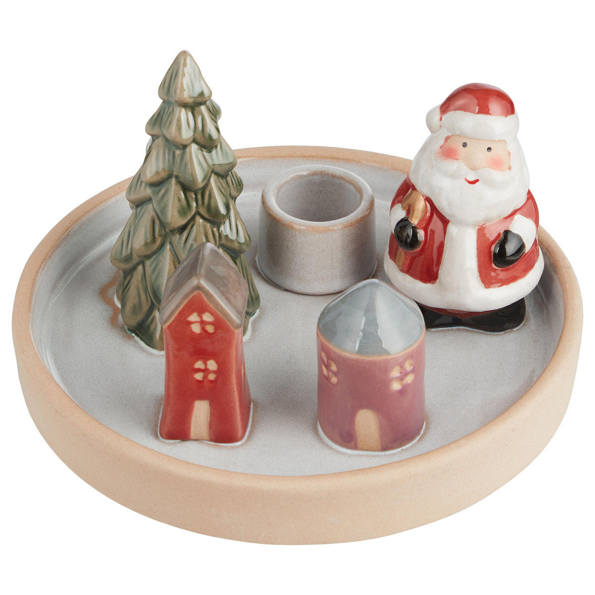 KERZENHALTER Winter Village - Multicolor, Keramik (15/9/15cm) - Butlers