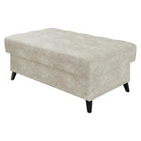 POLSTERHOCKER Nord - Ecru/Schwarz, Holz/Textil (106/44/67cm) - MIRJAN24