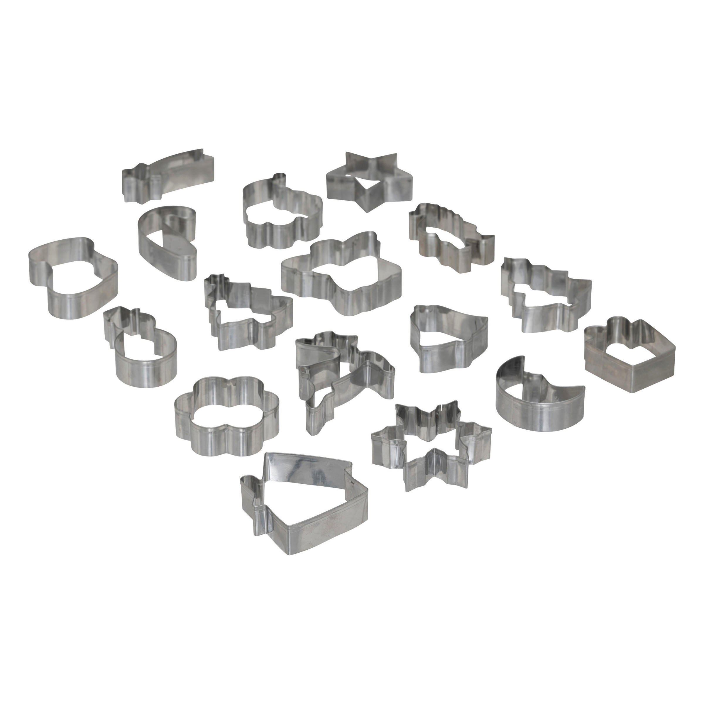 AUSSTECHFÖRMCHEN 18er-Set Weihnachten - Silberfarben, Metall (13.2/13.2/13.2cm) - 5five Simply Smart