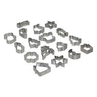 AUSSTECHFÖRMCHEN 18er-Set Weihnachten - Silberfarben, Metall (13.2/13.2/13.2cm) - 5five Simply Smart