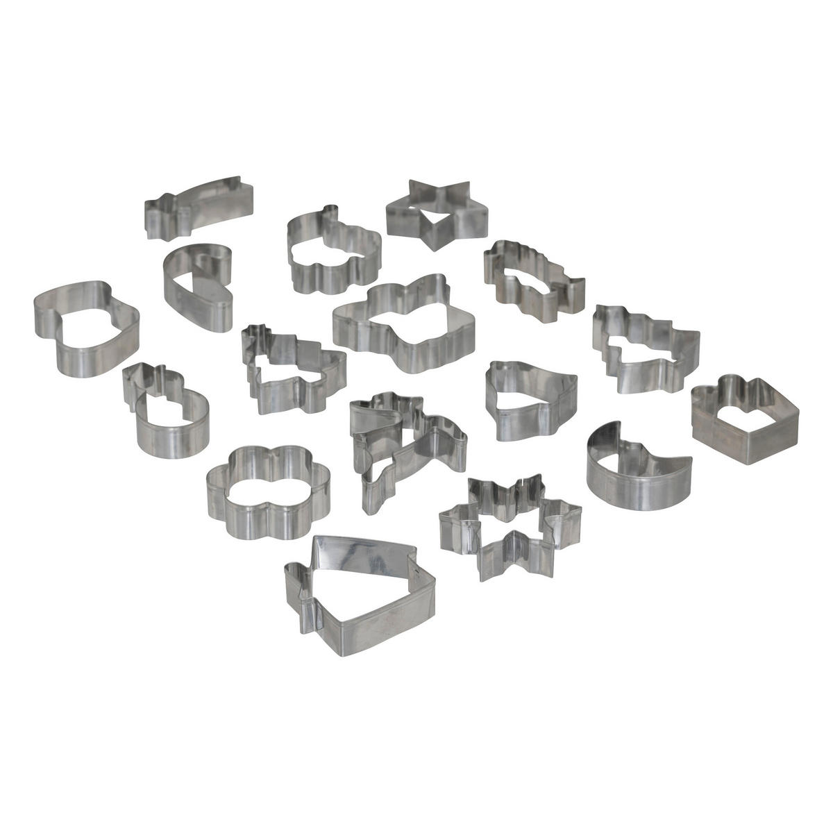 AUSSTECHFÖRMCHEN 18er-Set Weihnachten - Silberfarben, Metall (13.2/13.2/13.2cm) - 5five Simply Smart