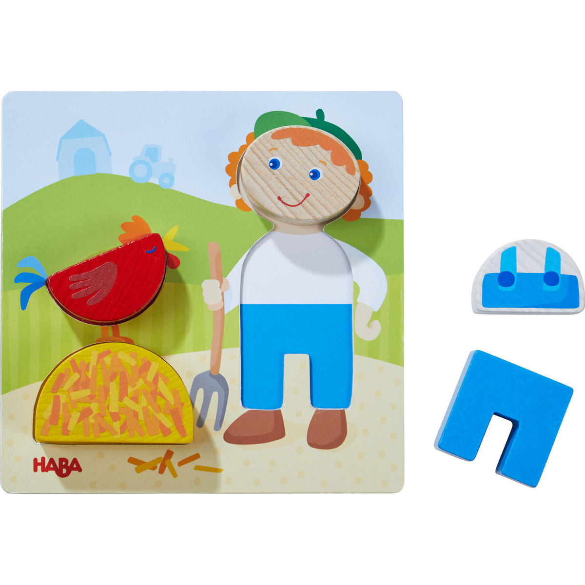 ZUORDNUNGSSPIEL Bauernhof, ab 18 Monaten - Multicolor, Naturmaterialien (27/5.5/37cm) - Haba