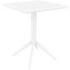 GARTENTISCH eckig 60/60/74 cm Kunststoff weiß - Weiß, Kunststoff (60/60/74cm) - CLP