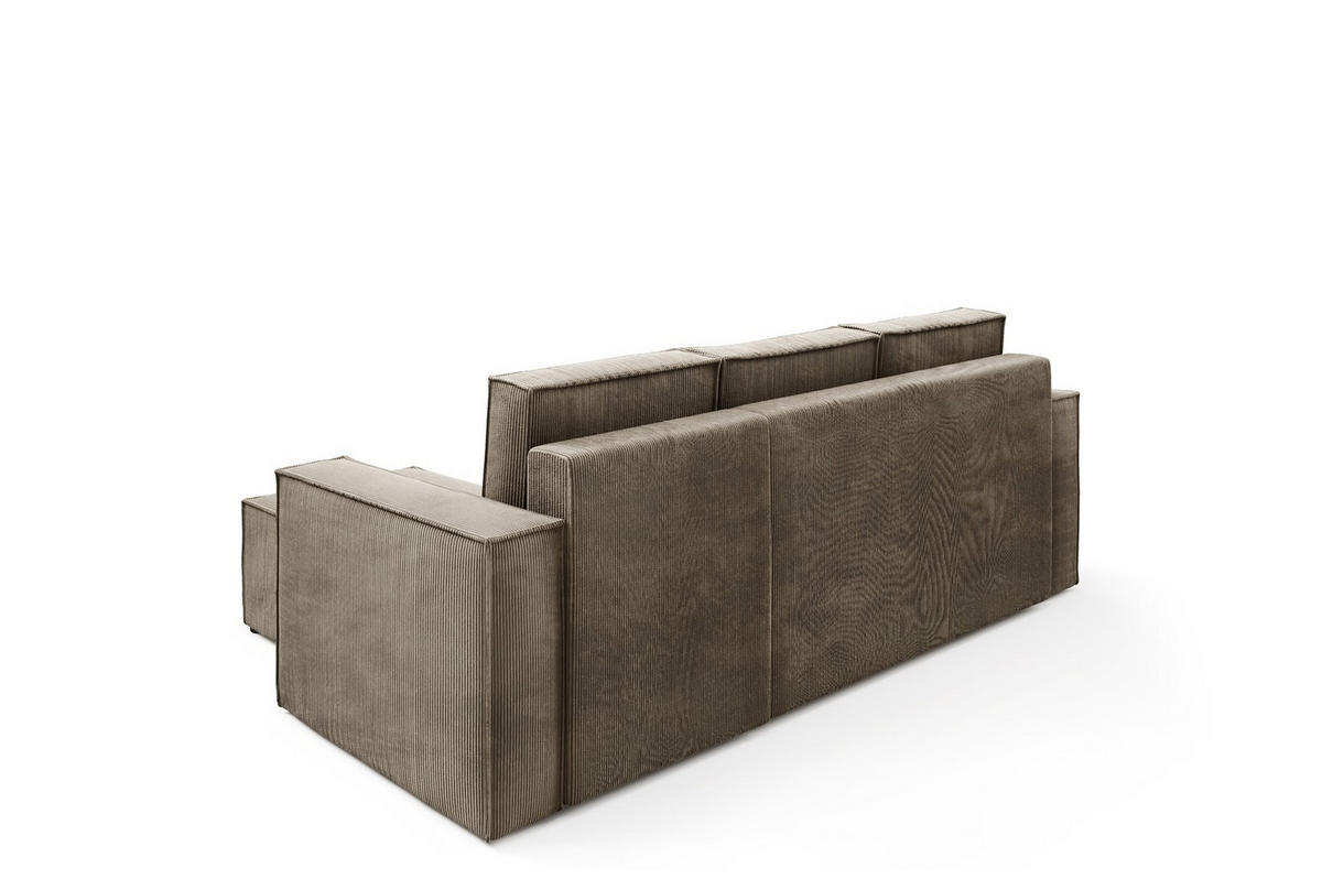 ECKSOFA Roda Braun, Cord-Ecksofa mit Schlaffunktion - Braun, Holzwerkstoff/Textil (248/150cm) - Bettso