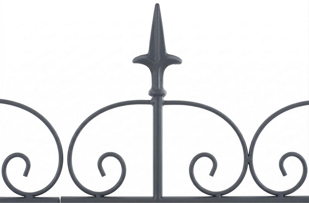 GARTENZAUN Metall Anthrazit - Anthrazit, Metall (124/116cm) - CLP