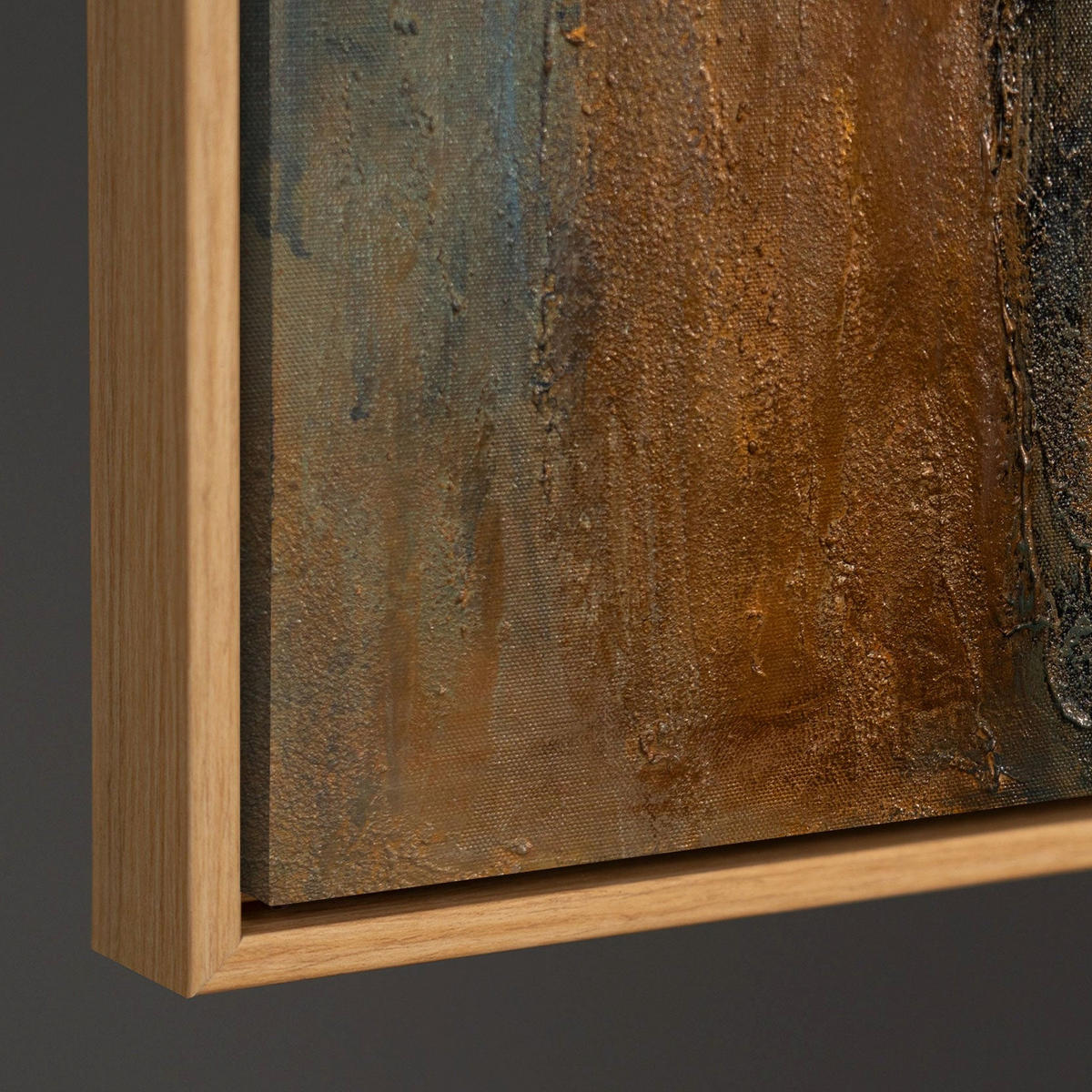 GEMÄLDE Palette des Abends Schattenfugenrahmen Eichefarben 140x100 cm - Eichefarben, Holz (140/100cm) - YS-art gallery