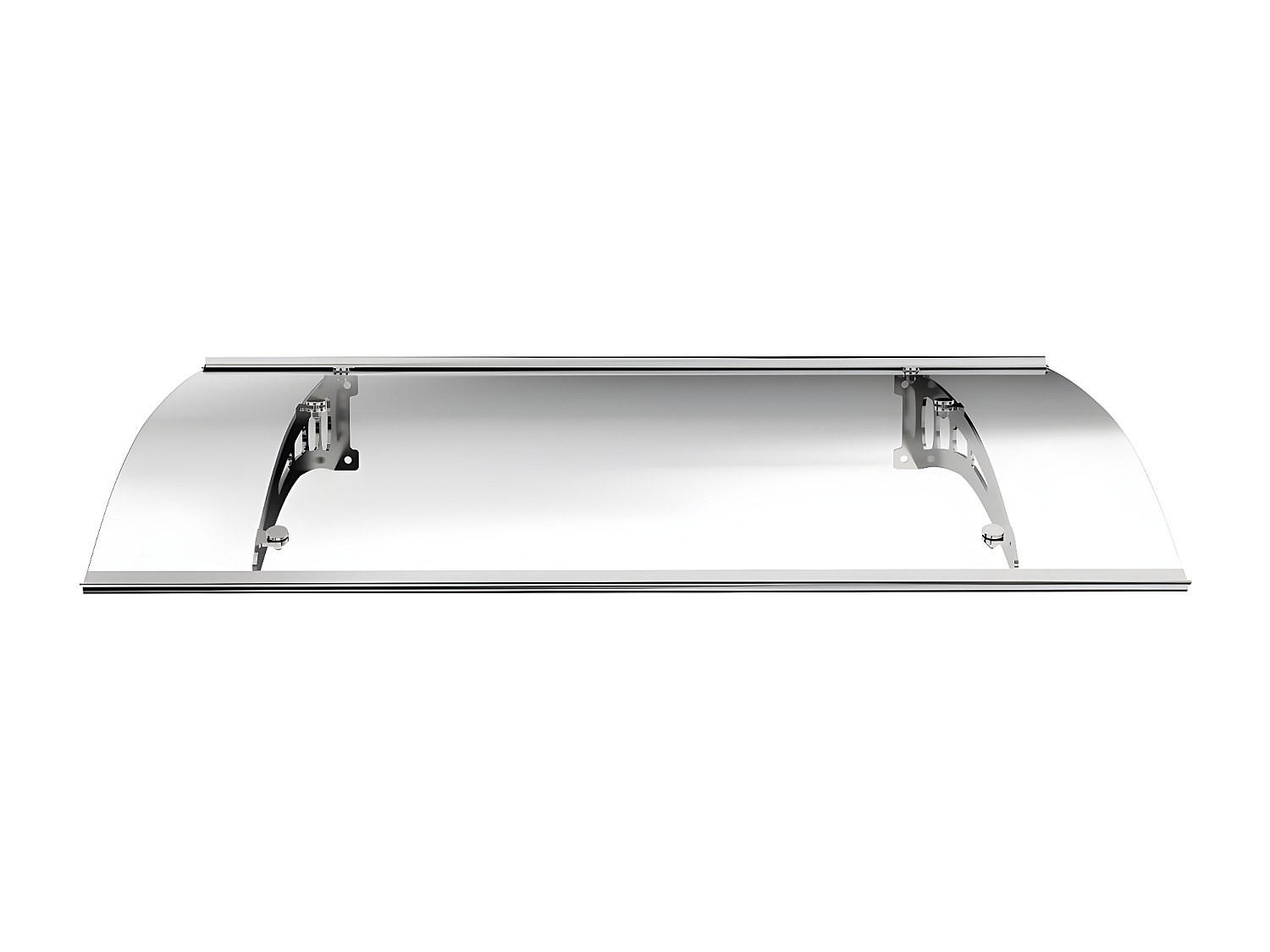 TÜRVORDACH - 120 cm x 90 cm - Plastik, Metall - Grau NEONA - Grau, Kunststoff/Metall (120/15/90cm) - Vente-Unique