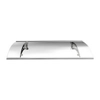 TÜRVORDACH - 120 cm x 90 cm - Plastik, Metall - Grau NEONA - Grau, Kunststoff/Metall (120/15/90cm) - Vente-Unique