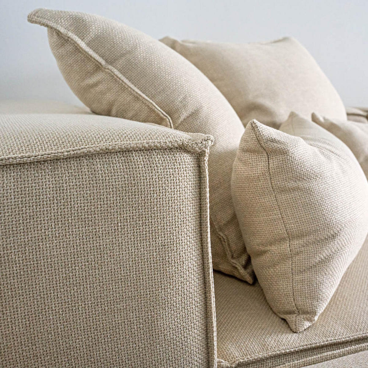 SOFA VERONA M - Beige, M - Beige, Kunststoff/Textil (327/70/120cm) - Home Deluxe