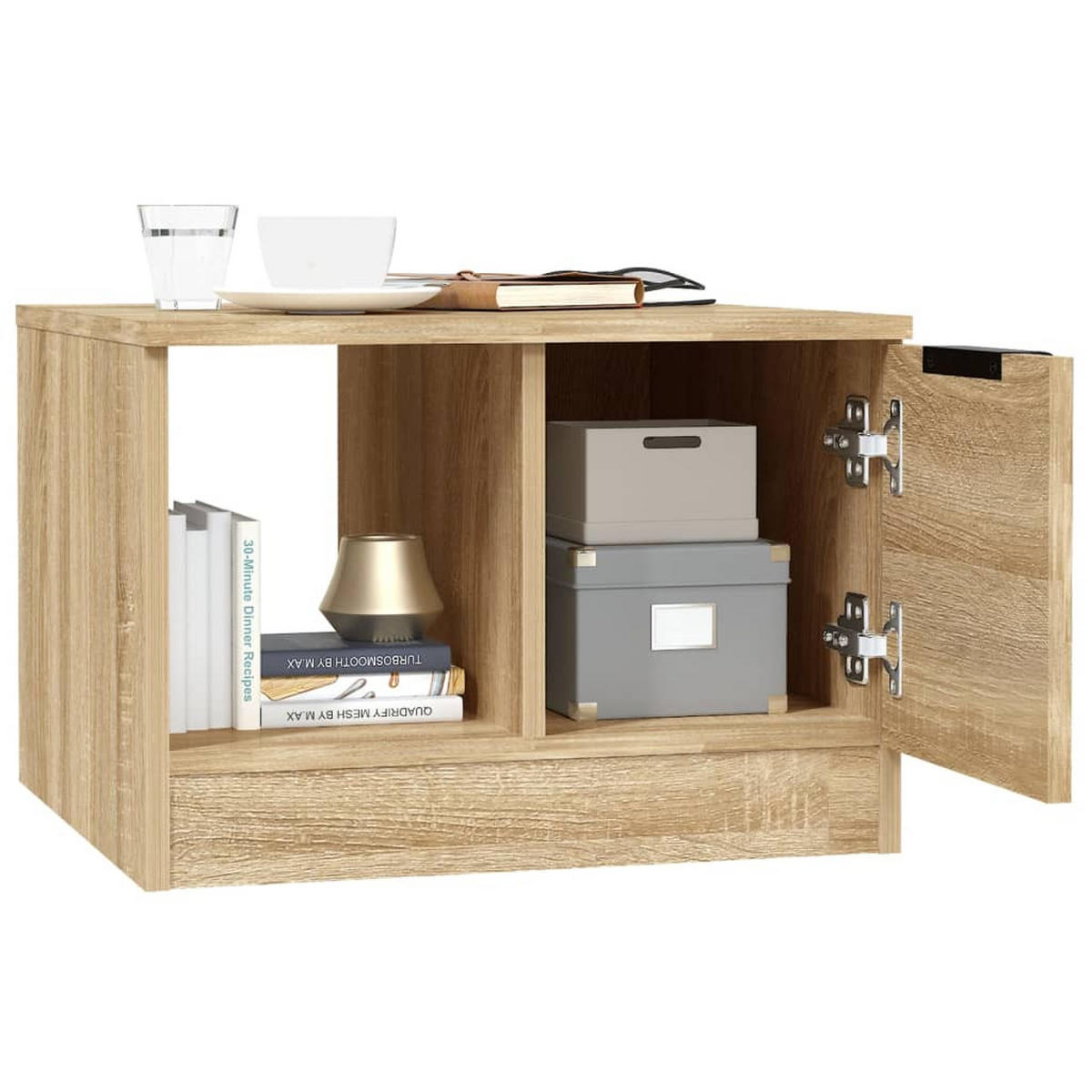 COUCHTISCH Sonoma-Eiche 50x50x36 cm Holzwerkstoff - Braun, Holzwerkstoff (50/50/36cm) - furnicato