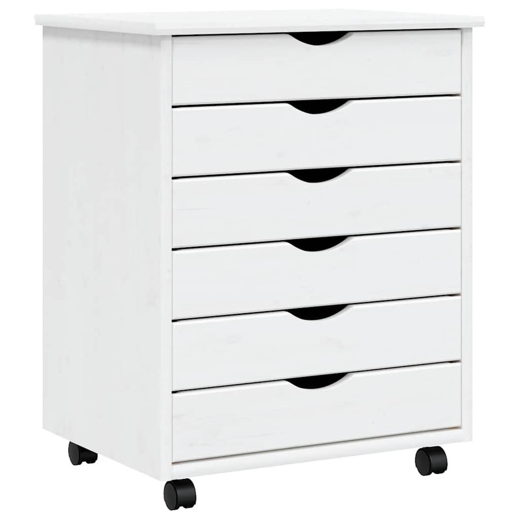 vidaXL Rollschrank Weiß 53x65.5x39 cm