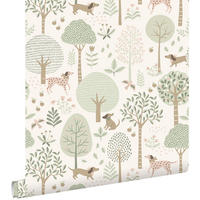 TAPETE Hunde 53 cm x 10.05 m - Weiß, Papier (53/0.1cm) - ESTAhome