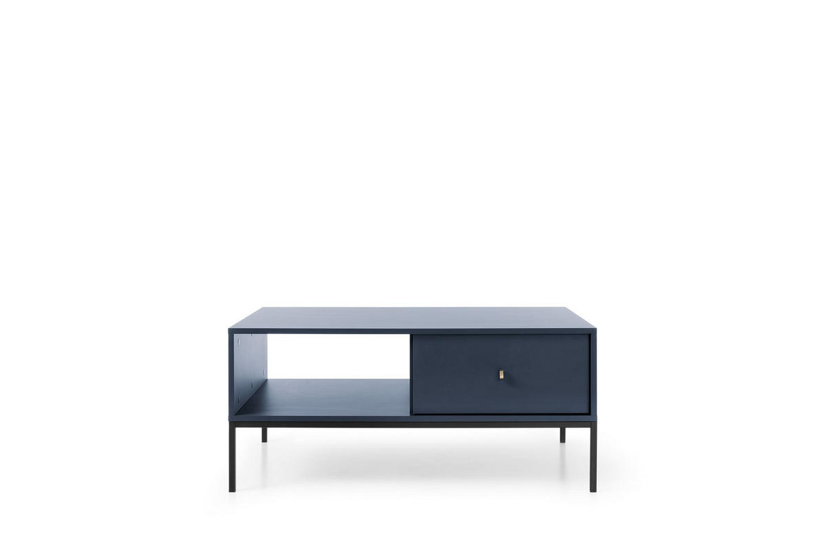 COUCHTISCH - Kaffeetisch Melody X Dunkelblau + Schwarz - Schwarz/Dunkelblau, Holzwerkstoff (68/104/46cm) - Möblo